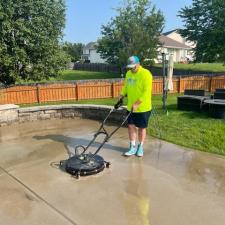 House Soft Wash & Concrete Patio Surface Cleaning in O'Fallon, MO
